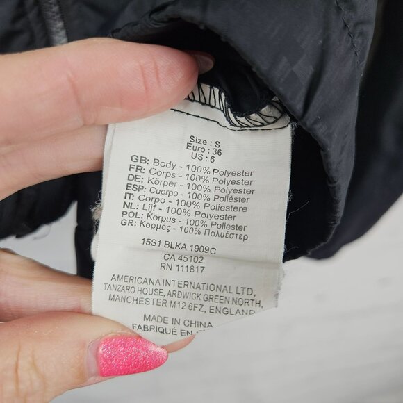 Bench Lightweight Jacket Coat Full Zip Mens S Black Hooded Pockets Packable - Picture 8 of 14